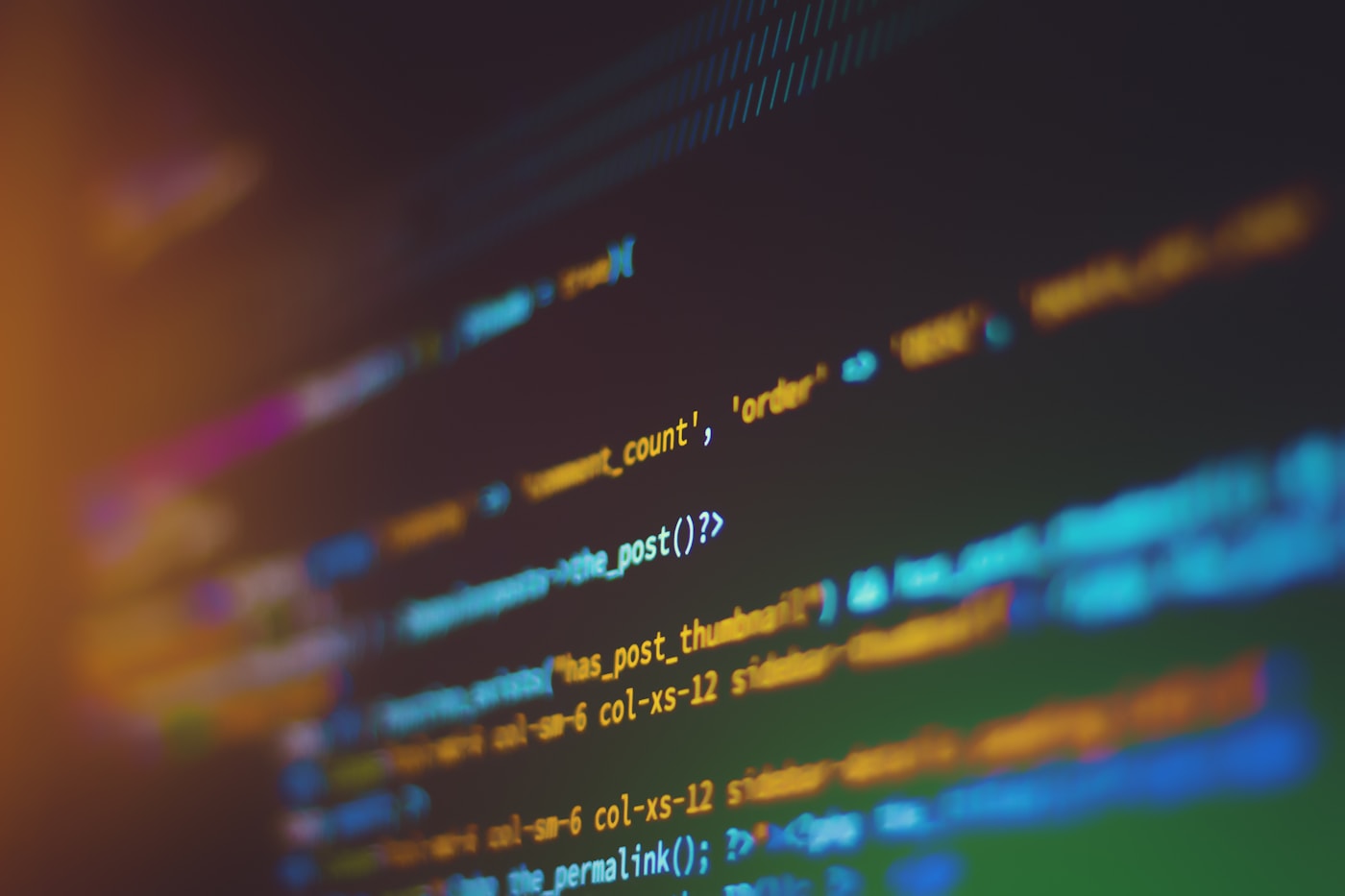 Developer working with code used to create AI chatbot experiences